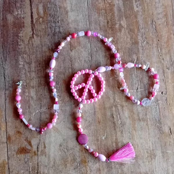 Halskette rosa